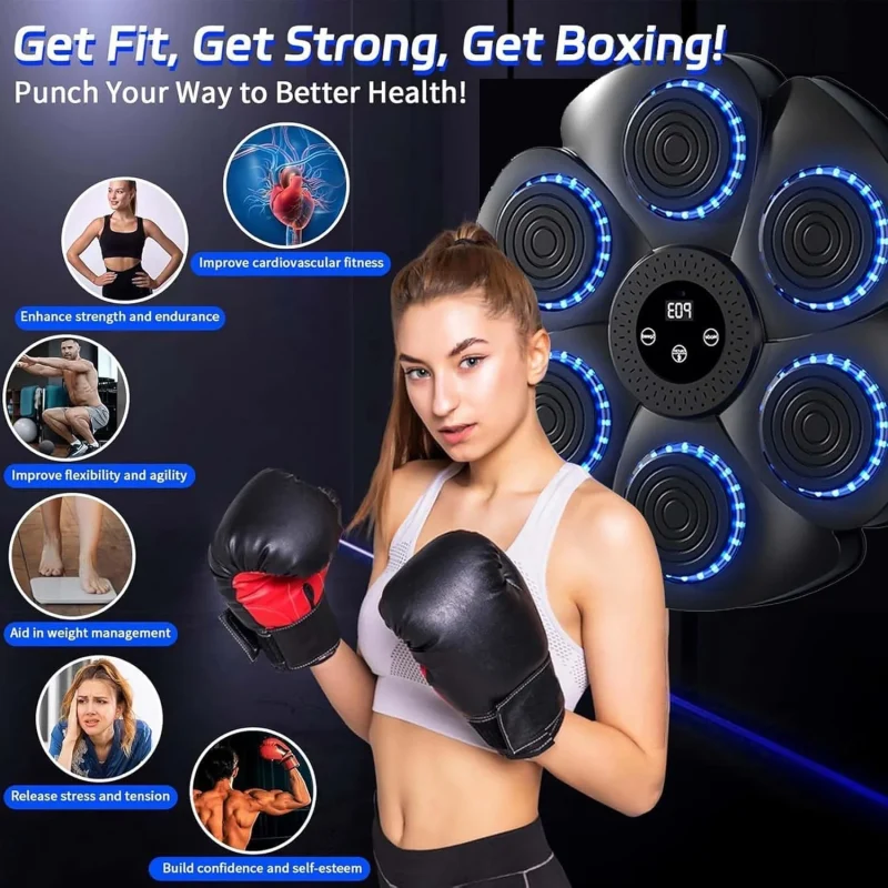 RhythmStriker Music Boxing Machine (Black Boxing Target Gloves Included) - Image 6