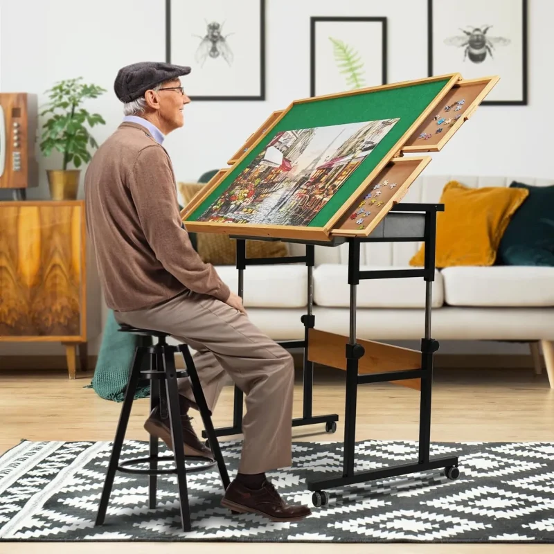 🎅CHRISTMAS CLEARANCE SALE 🔥ALL4JIG JIGSAW PUZZLE TABLE WITH LEGS - Image 7
