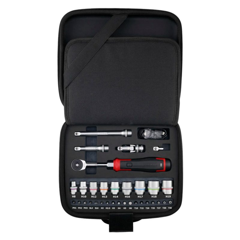 Japanese Cordless Electric Slim Ratchet Set with 31 Socket Bits