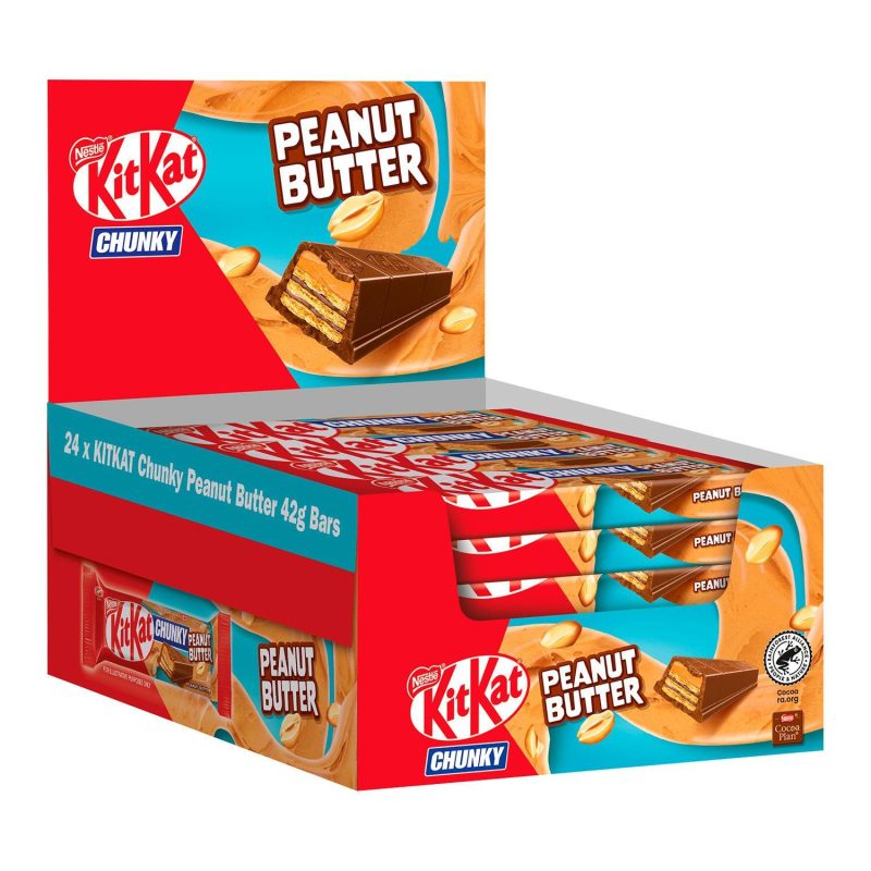 Clearance Sale-Kit Kat Chunky Peanut Butter Smooth Milk Chocolate Bar 42g (48 Pack) - Image 3