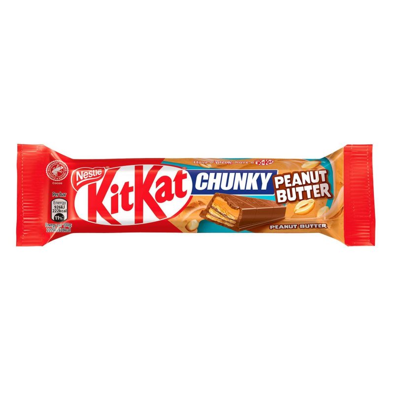 Clearance Sale-Kit Kat Chunky Peanut Butter Smooth Milk Chocolate Bar 42g (48 Pack) - Image 4