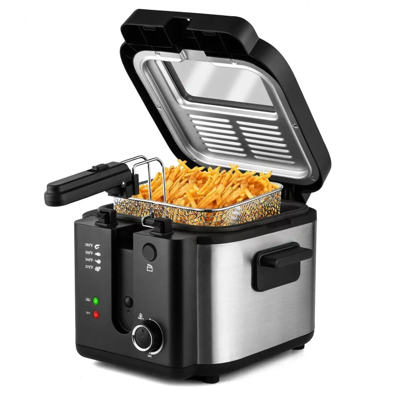 2.5 Liters Deep Fryer With Basket For Home Use with Temperature Control-1500W